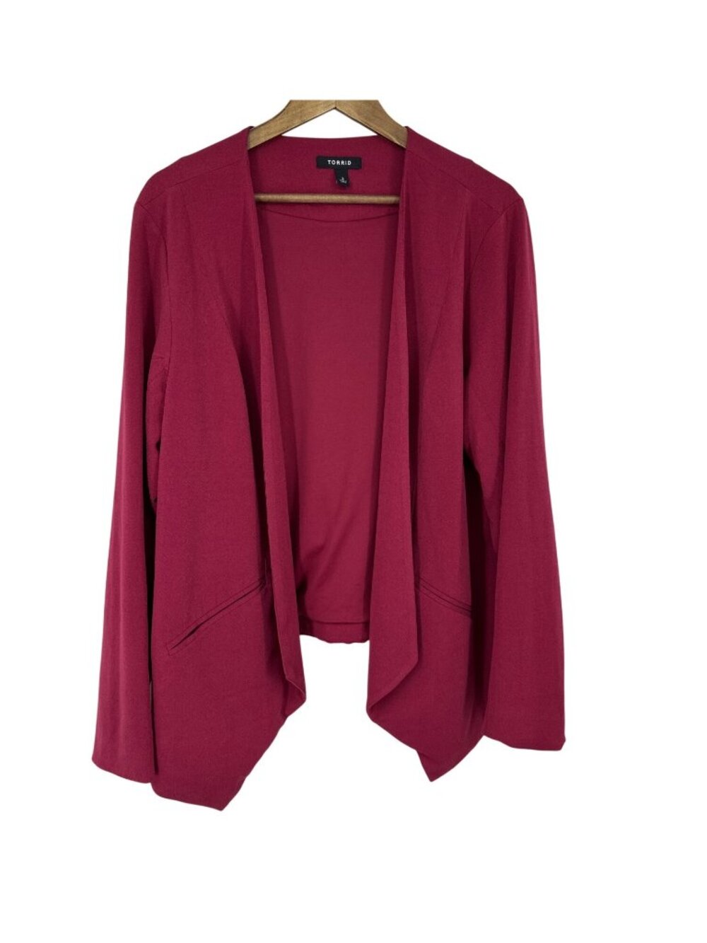 Torrid Long Sleeve Draped Open Front Blazer Women's Size 2X
